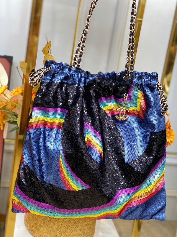 Chanel Limited Edition 22 sequins  SHOPPING BAG 2022