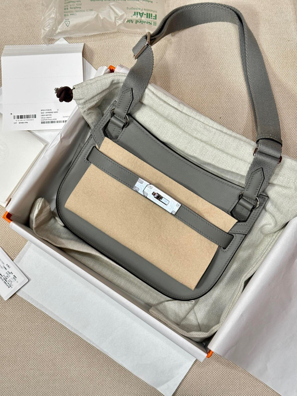 Hermès Jypsiere Mini Gris Meyer  Swift Palladium Hardware
