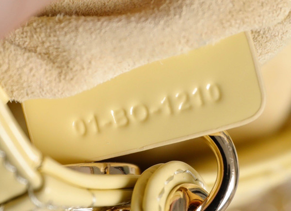 Christian Dior MICRO LADY DIOR BAG PATENT YELLOW