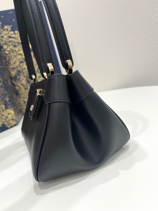 Christian Dior SMALL DIOR KEY BAG Black Box Calfskin