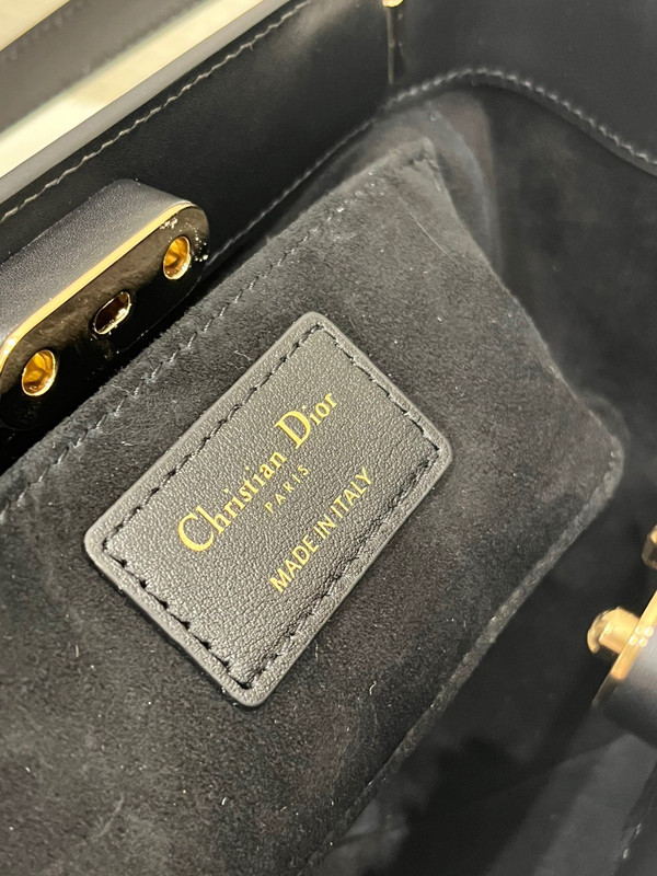 Christian Dior SMALL DIOR KEY BAG Black Box Calfskin