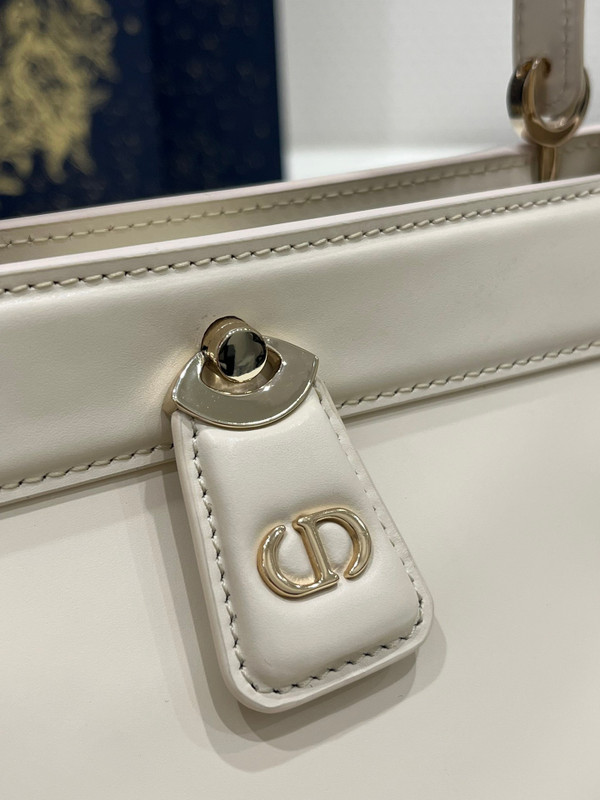 Christian Dior SMALL DIOR KEY BAG Dusty Ivory Box Calfskin