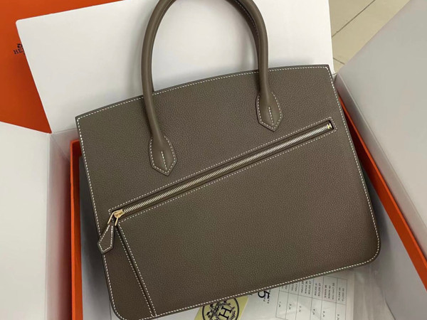 Hermès Birkin 30 Sellier en Désordre Etoupe Togo and Swift Gold  Hardware