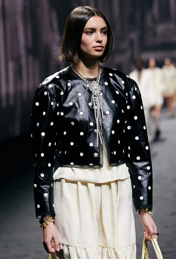 Chanel Embroidered Calfskin & Lace Jacket