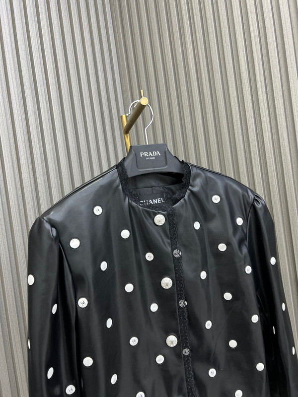 Chanel Embroidered Calfskin & Lace Jacket