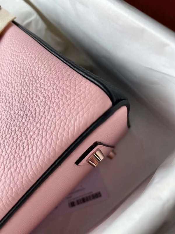 Hermès Sakura  Pink/Black Birkin 30 cm Taurillon  Clemence Leather Gold Hardware