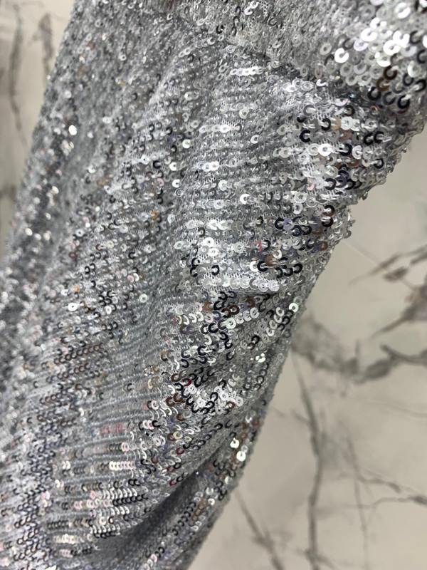 Balmain Long sequinned dress Silver