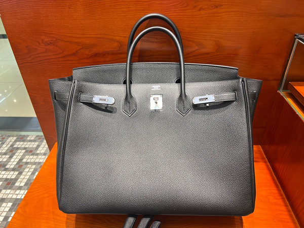 Hermes Black Birkin 40 Togo leather Palladium Hardware