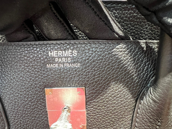 Hermes Black Birkin 40 Togo leather Palladium Hardware