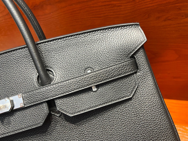 Hermes Black Birkin 40 Togo leather Palladium Hardware