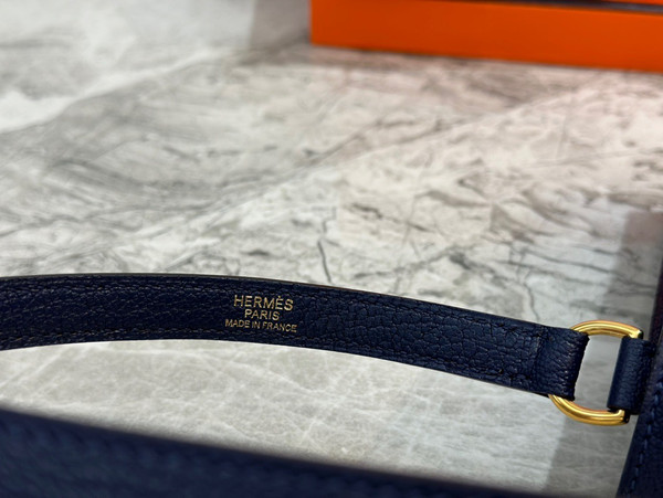Hermes Kelly Elan Shoulder Strap Bag Blue
