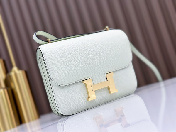Hermes vert fizz  Constance 19cm Epsom Gold Hardware