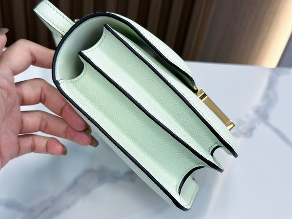 Hermes vert fizz  Constance 19cm Epsom Gold Hardware