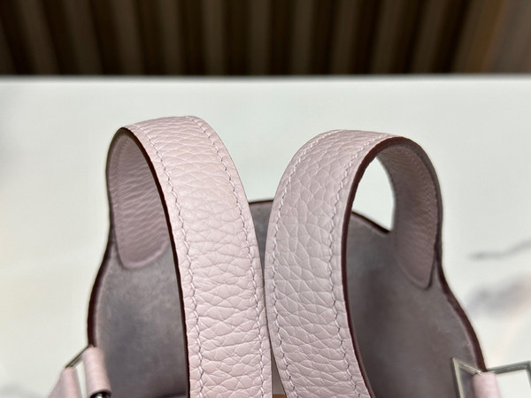 Hermes Limited Edition Picotin Lock Micro Mini 14 Bag Mauve pale  togo Tote palladium Hardware
