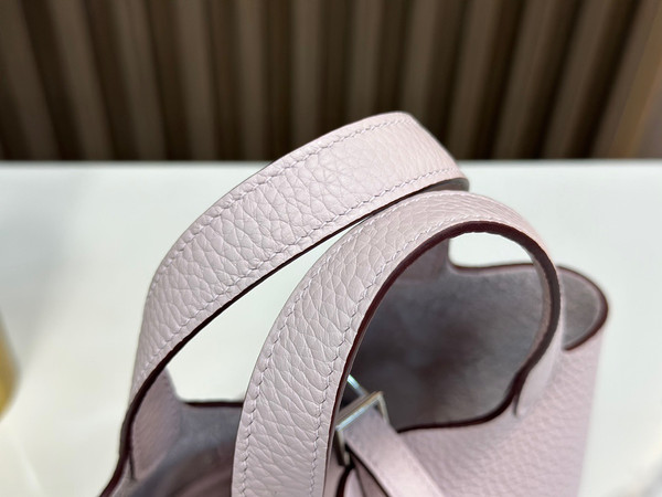Hermes Limited Edition Picotin Lock Micro Mini 14 Bag Mauve pale  togo Tote palladium Hardware