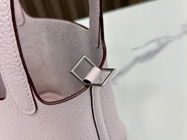 Hermes Limited Edition Picotin Lock Micro Mini 14 Bag Mauve pale  togo Tote palladium Hardware