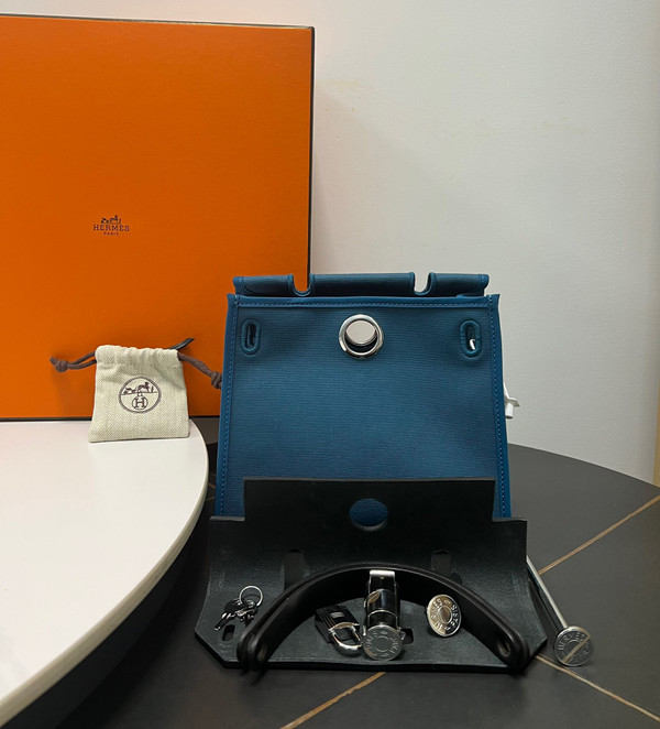 Hermes Herbag 21 Zip BLUE