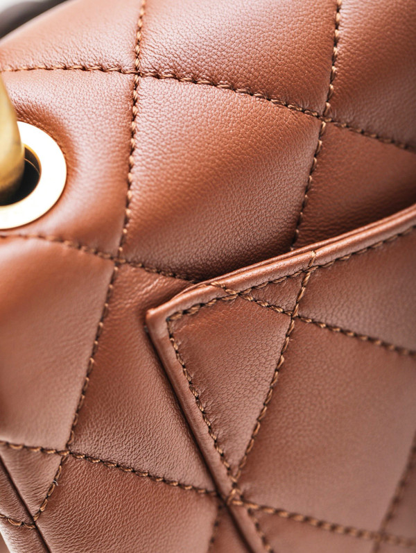 CHANEL MINI FLAP BAG Lambskin & Wenge Wood