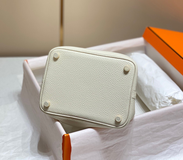 Hermes wool Picotin Lock 18 Togo Leather Bag