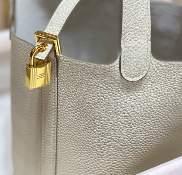 Hermes wool Picotin Lock 18 Togo Leather Bag