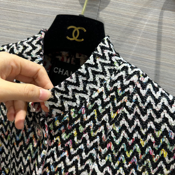 CHANEL haut couture fw2023 Glittered Cotton Tweed JACKET