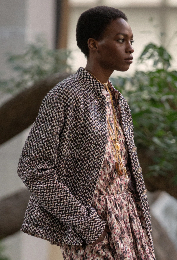 CHANEL haut couture fw2023 Glittered Cotton Tweed JACKET