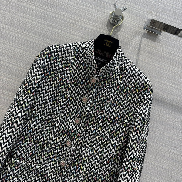 CHANEL haut couture fw2023 Glittered Cotton Tweed JACKET