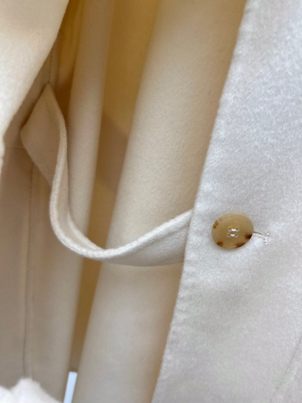 Hermès white cashmere Wrap coats 2023