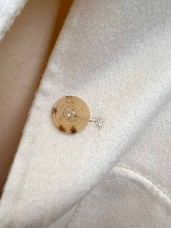 Hermès white cashmere Wrap coats 2023