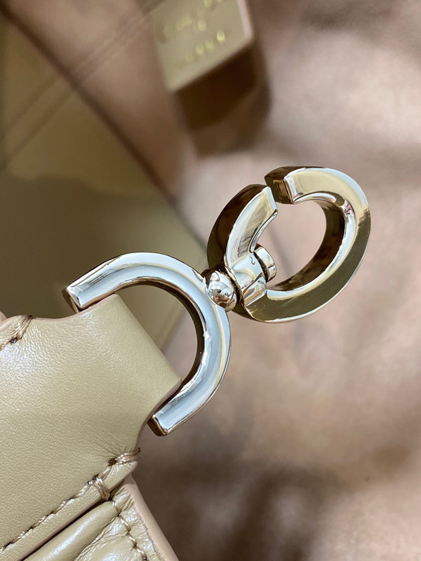 Christian Dior SMALL DIOR TOUJOURS BAG tan Macrocannage Calfskin