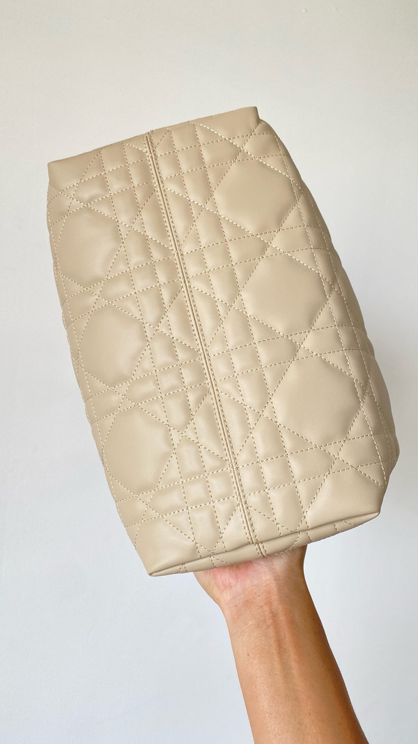 Christian Dior medium DIOR TOUJOURS BAG Beige Macrocannage Calfskin