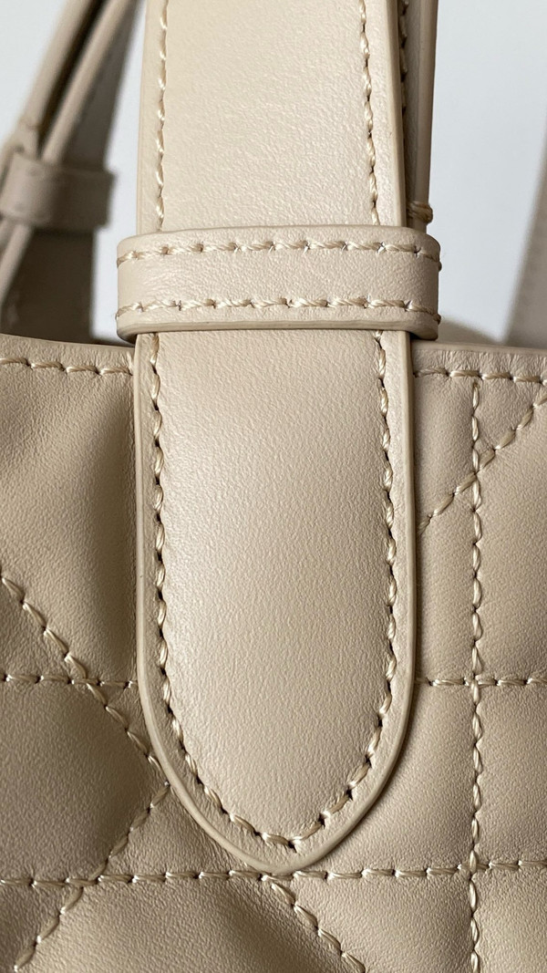 Christian Dior medium DIOR TOUJOURS BAG Beige Macrocannage Calfskin