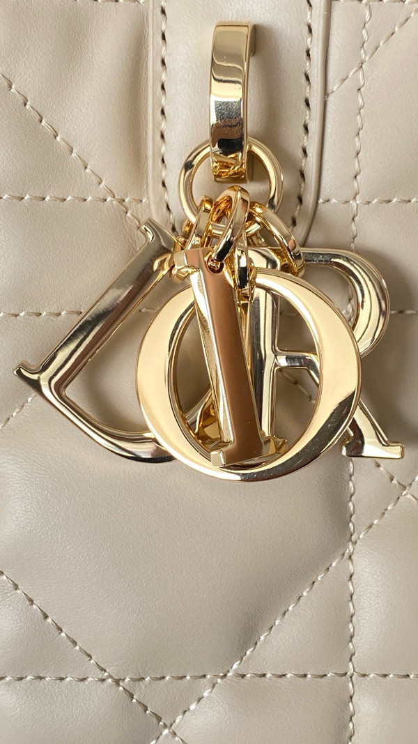 Christian Dior medium DIOR TOUJOURS BAG Beige Macrocannage Calfskin