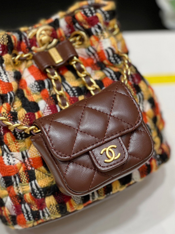 CHANEL Wool Tweed SMALL BACKPACK fw2023
