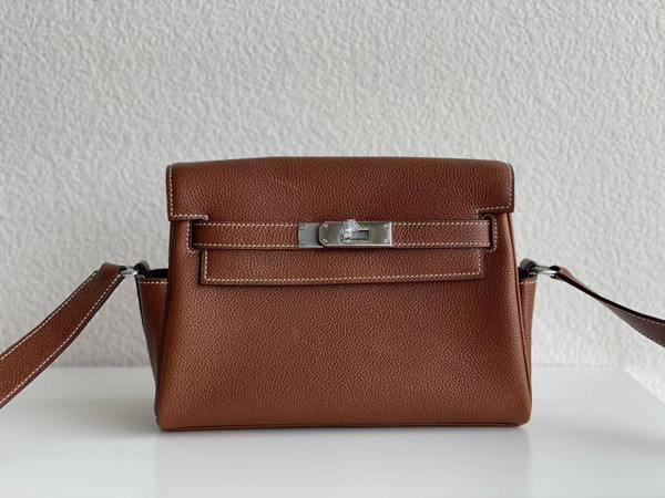 HERMES Kelly Messenger 27 GOLD TOGO palladium HARDWARE
