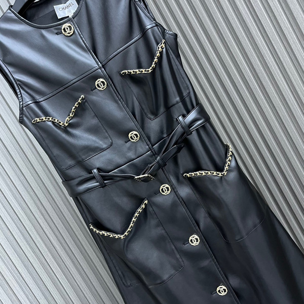 CHANEL Calfskin  DRESS & BELT