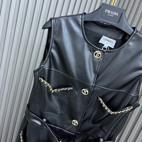 CHANEL Calfskin  DRESS & BELT