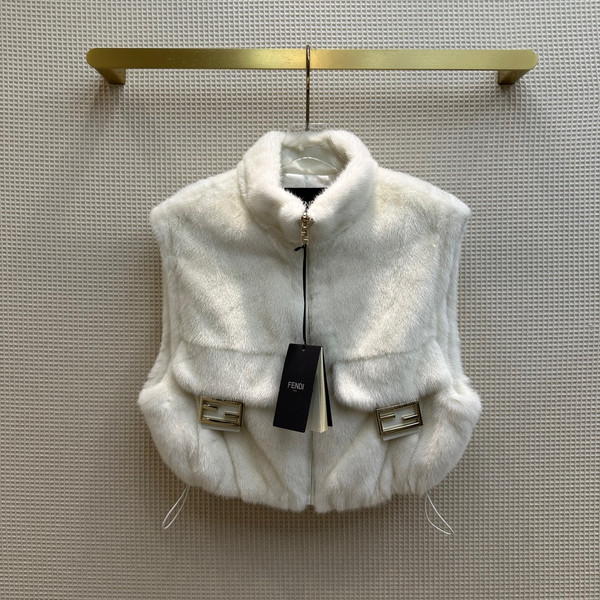 Fendi  White mink gilet