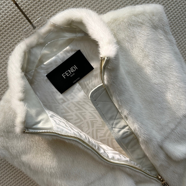 Fendi  White mink gilet