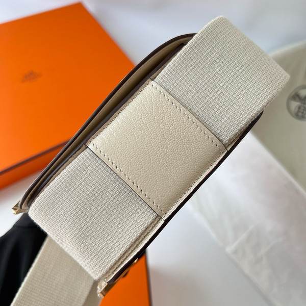 Hermès Geta Craie Chevre Gold Hardware
