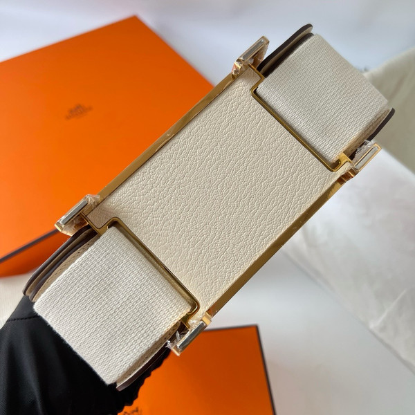 Hermès Geta Craie Chevre Gold Hardware