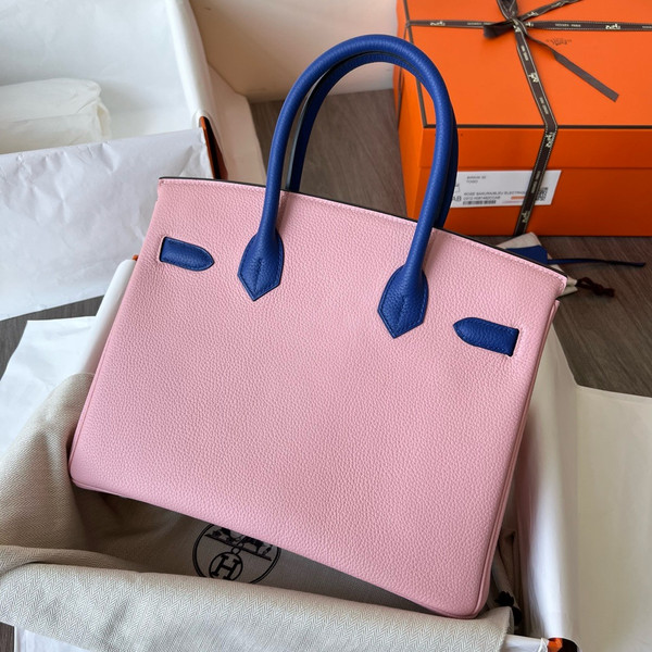 Hermes Special Order Sakura Pink/Blue Atoll/Mykonos Birkin 25 cm Togo Palladium Hardware
