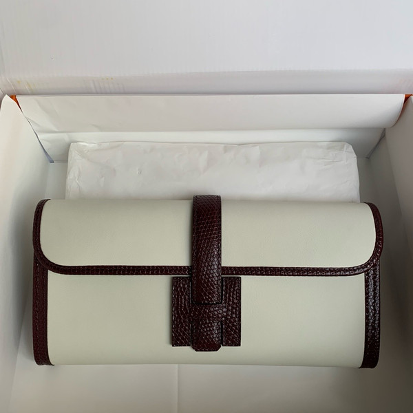HERMÈS JIGE ELAN 29 CRAIE SWIFT AND BROWN LIZARD