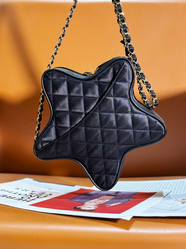 CHANEL STAR HAND BAG BLACK