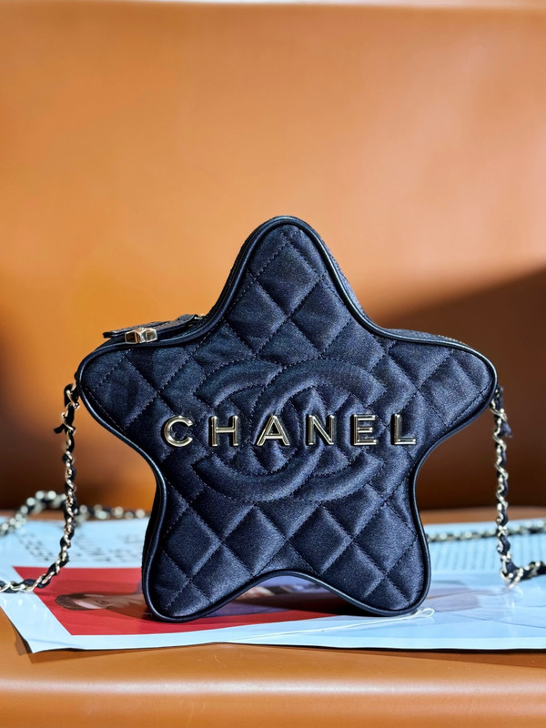 CHANEL STAR HAND BAG BLACK