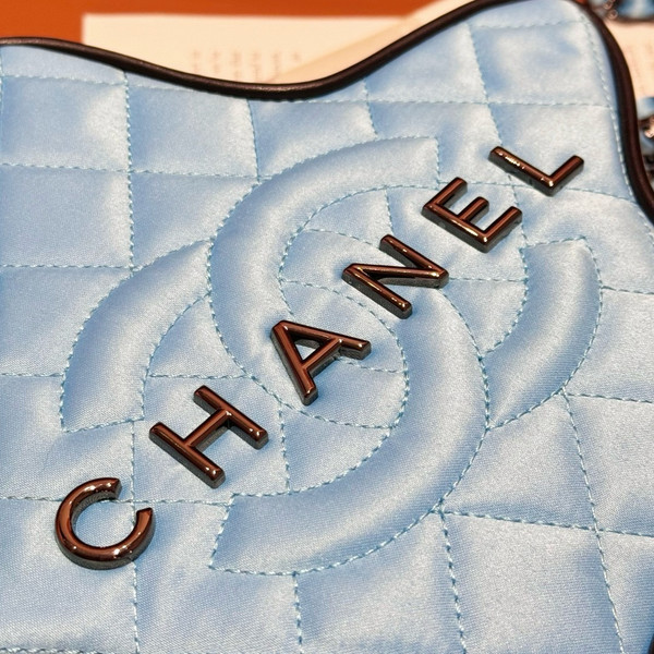 CHANEL STAR HAND BAG BLUE