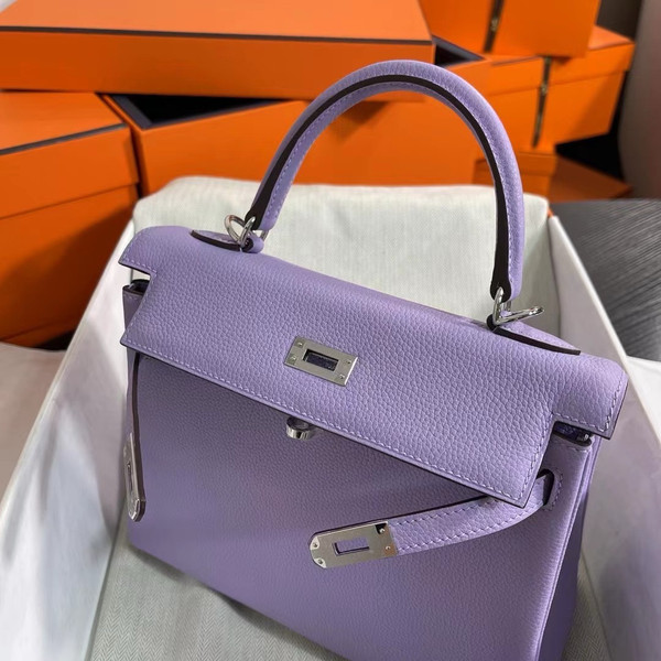 Hermès Lilas Kelly 25  Togo Palladium Hardware