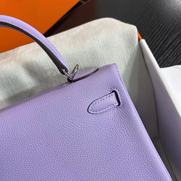 Hermès Lilas Kelly 25  Togo Palladium Hardware