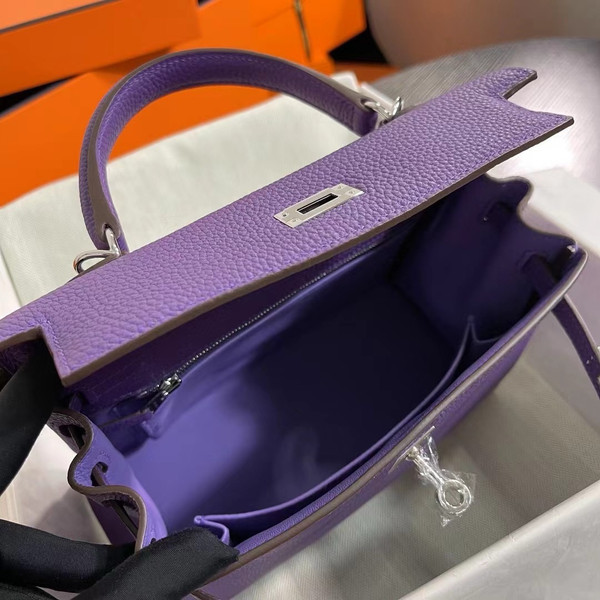 Hermes Ultraviolet Kelly 25 cm Togo Palladium Hardware