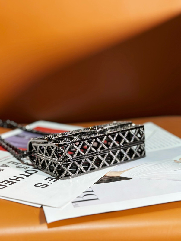 Chanel  Strass & Black Metal MINI EVENING BAG
